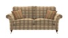 Large 2 Seater Sofa. Baslow Check Gold - Grade B